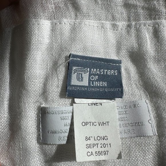 BUNDLE of 4 Restoration Hardware Sheer Belgium Linen curtain Optic White 50x84 - Picture 2 of 5